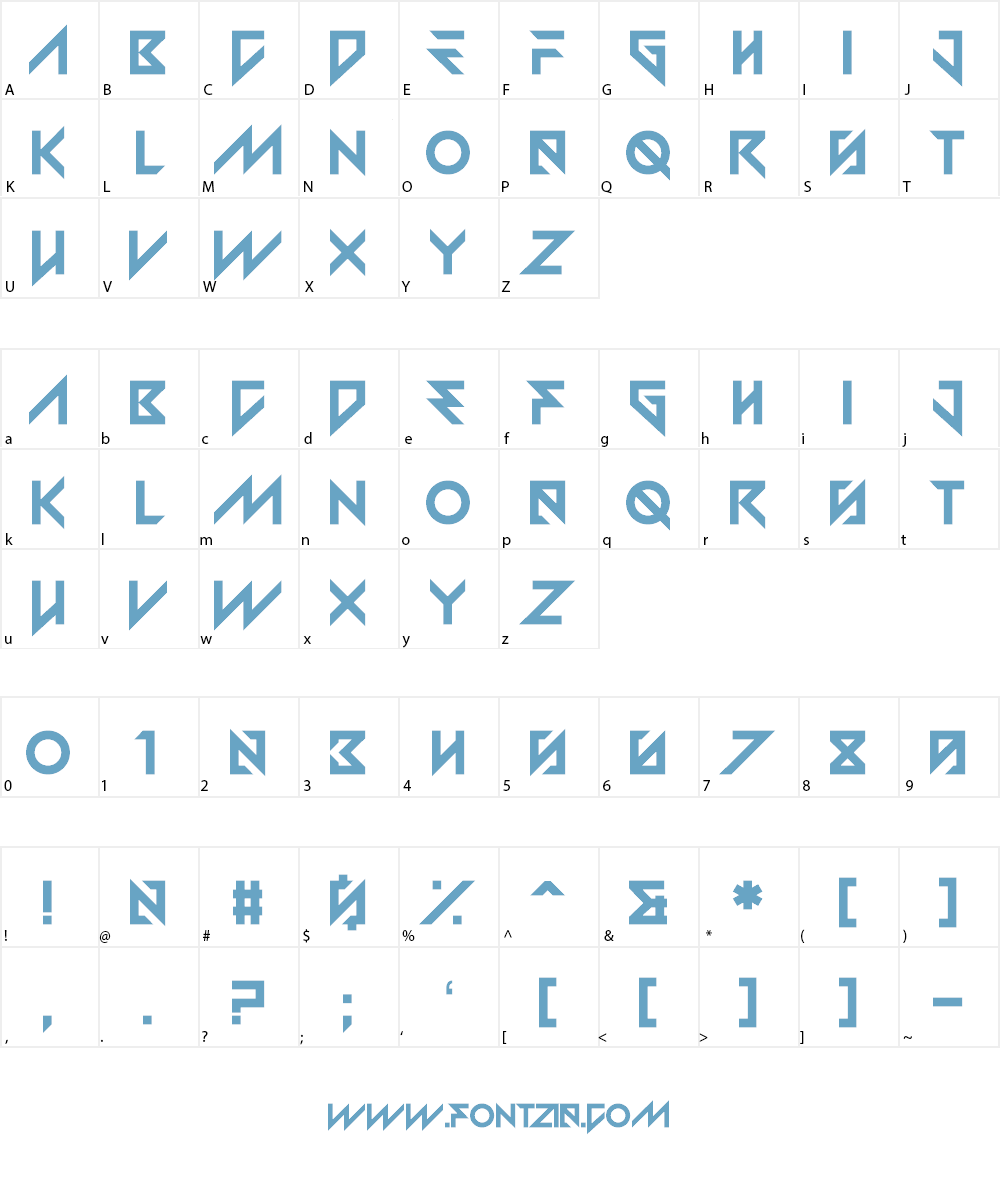 Betrayal of Mind Font Character